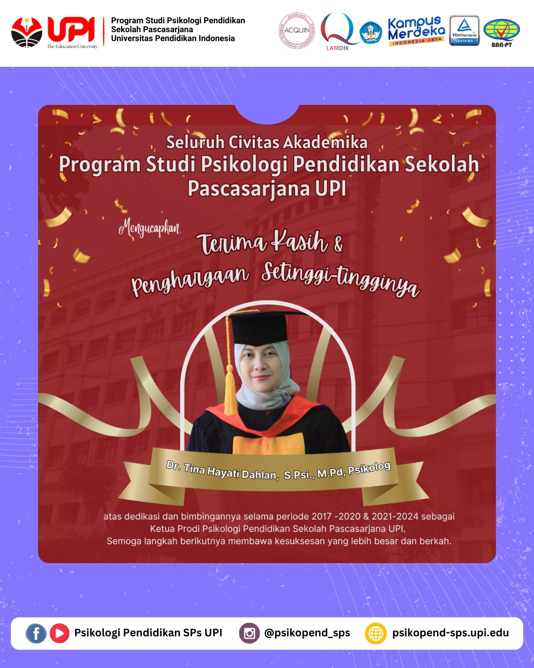 Terima Kasih & Penghargaan Setingi – tingginya